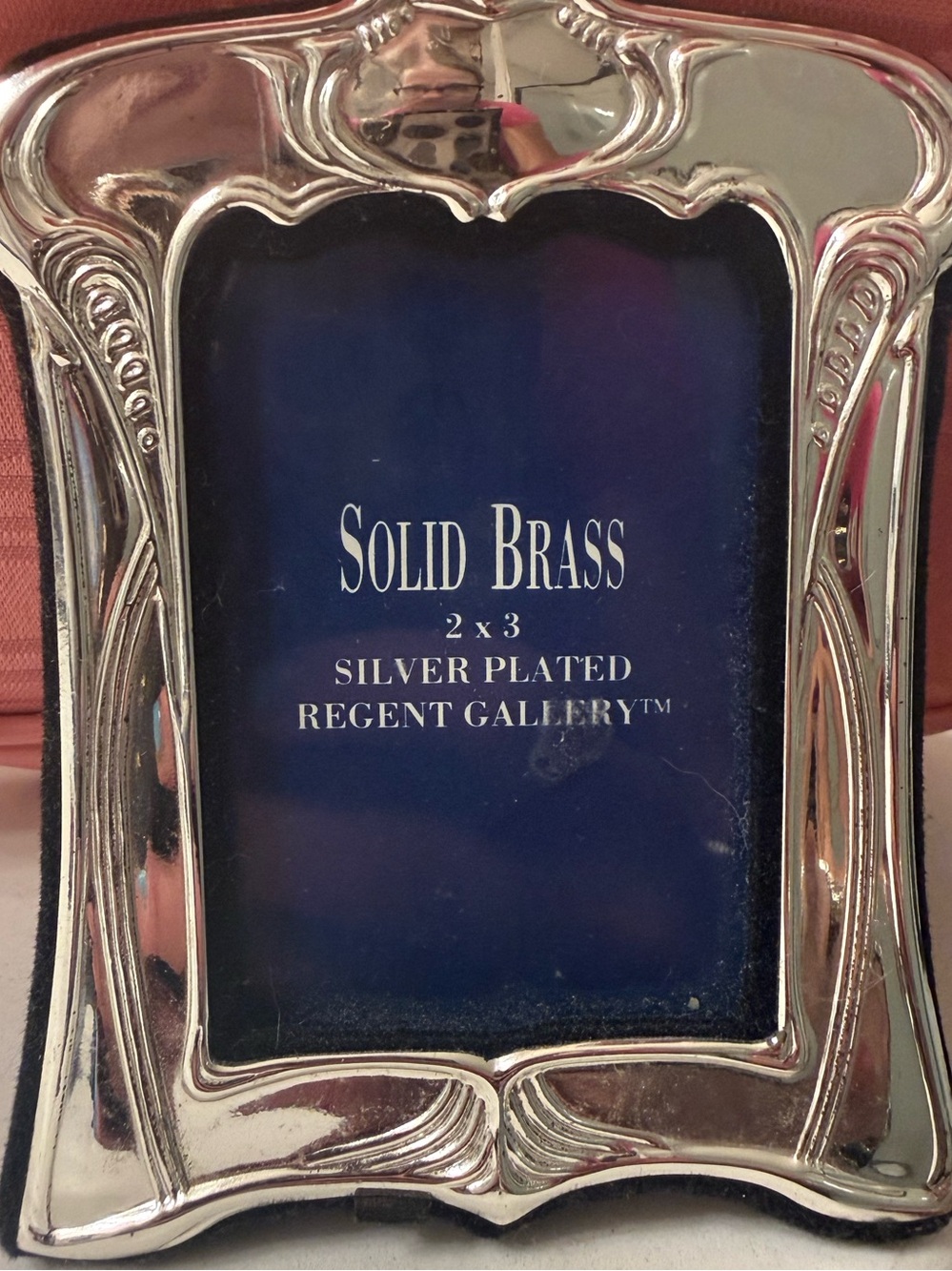 Regent Gallery Silver Plated Solid Brass 2x3 Picture Frame Ornate Vintage Decor